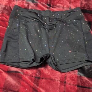 Women's Athletic Shorts With Galaxy Pattern